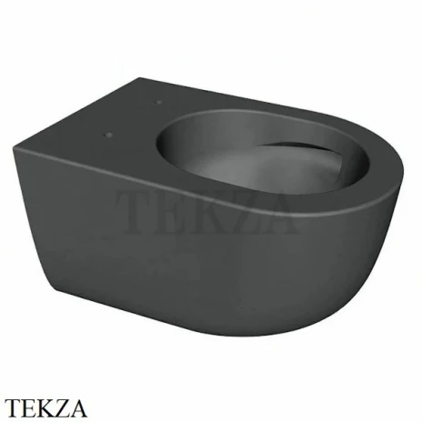 Hatria FUTURA Унитаз подвесной, чаша без ободка, слив торнадо A0Y9BA08, Antracite