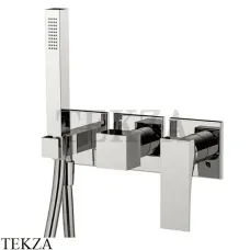 FIMA Carlo Frattini Zeta Смеситель для душа 2 потока, с гарнитуром F3989X8SN, Brushed nickel