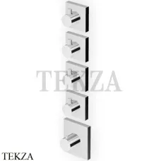 Zucchetti PAN Термостат для душа, 4 выхода, внешняя часть ZP8662, хром глянец