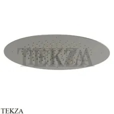 Newform Душевая лейка круглая стальная с дождевой струей 682.M0.070, Titanium Satin