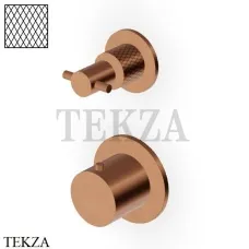 Zucchetti Helm Diagonal Термостат для душа на 2-3 потока, внешняя часть ZH5806.XP91G3, brushed copper PVD