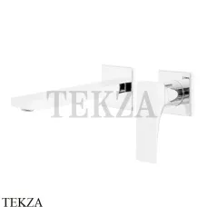 FIMA Carlo Frattini Zeta Смеситель для раковины, с донным клапаном F3971NX8BS, белый матовый