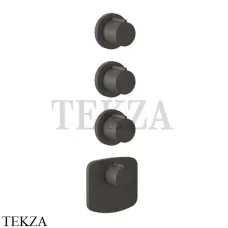Gessi Ingranaggio-Anello Термостат для душа, 3 потока, внешняя часть 43236-707, Black Metal Brushed Gessi Ingranaggio-Anello Термостат для душа, 3 потока, внешняя часть 43236-707, Black Metal Brushed