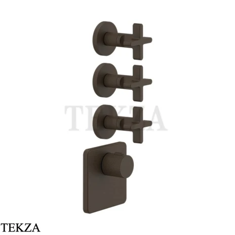 Gessi INCISO WELLNESS Термостат 3 выхода, внешняя часть 58346-845, Dark Bronze