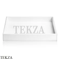 Decor Walther BROWNIE TAB R Бокс для ванных принадлежностей 0932550, белый матовый, эко-кожа