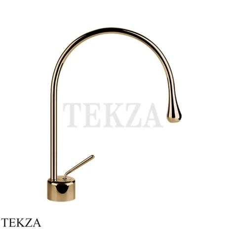 Gessi Goccia Смеситель для раковины средний, без сливного гарнитура 33602-735, Warm Bronze PVD