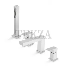 Newform Ergo-Q Смеситель на борт ванны, с гарнитуром 66482C.21.018, хром глянец