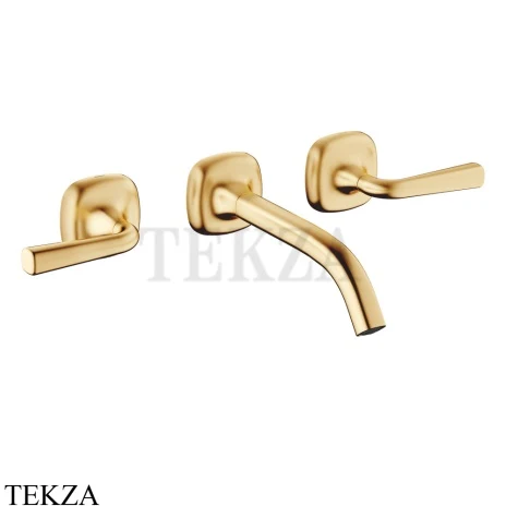 Dornbracht COYA Смеситель для раковины на 3 отв. 190, внешняя часть 36712414-28, латунь сатинированная (23kt Gold)
