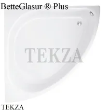 BETTE BETTEArco Ванна угловая встраиваемая 6035-000 PLUS, сталь, система антишум, с BetteGlasur ® Plus, белый глянец