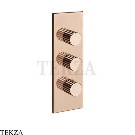 Gessi Incastri Термостат для душа 2 потока, внешняя часть 75314-030, медь глянец