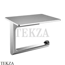 Emco Flow Держатель туалетной бумаги с полочкой 2798 001 00, хром глянец Emco Flow Держатель туалетной бумаги с полочкой 2798 001 00, хром глянец