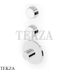 Zucchetti Savoir Термостат для душа, 2 потока, внешняя часть ZSV660.CW, хром глянец-белый