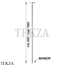 Gessi Rettangolo Излив потолочный электронный под размер 20026-031, хром глянец