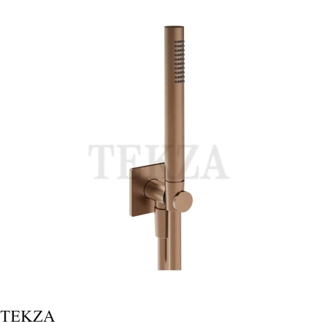 Gessi Incastri Душевой комплект, стержневая лейка 73523-708, медь Brushed