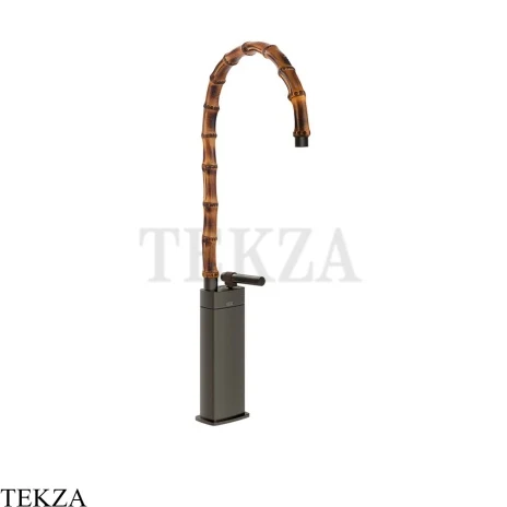 Gessi Jacqueline Смеситель для раковины высокий, без донного клапана 77009-707, black хром Brush