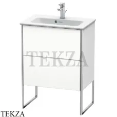 Duravit XSquare Тумба напольная под раковину XS445401818, 2 выдвижных ящика, белый матовый