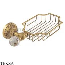 Migliore Cristalia SWAROVSKI Мыльница-решетка в душевую зону 16845, золото глянец