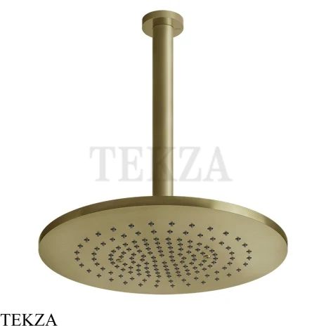 Gessi 316 SHOWER Верхняя душевая лейка с креплением под размер 54150-727, Brushed Brass PVD