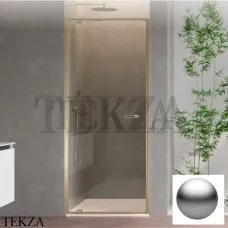 Duka natura 4000 Дверь в нишу распашная 80, перекладина, крепеж слева, AR-DTNL800SILA10, серебро матовое