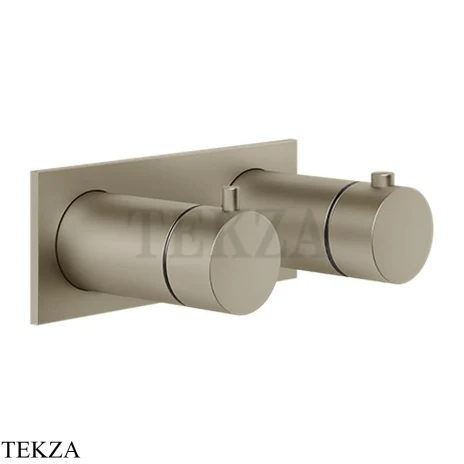 Gessi Ingranaggio-Anello Термостат для душа на планке, 3 потока, внешняя часть 63336-149, Finox Brushed Nickel