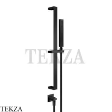 Gessi Rettangolo shower Штанга в комплекте с душевой лейкой, вывод 20142-706, Black Metal