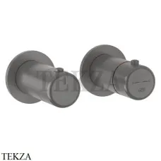 Gessi Goccia Термостат для душа, 2 потока, внешняя часть 33134-126, Black Metal Br. GHRC
