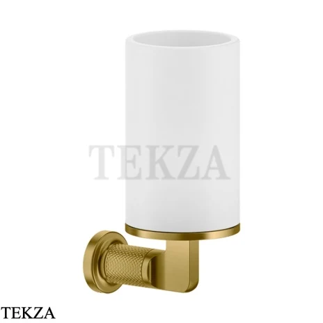 Gessi INCISO accessories Стакан настенный для зубных щеток, белый 58507-716, Gold Brushed PVD