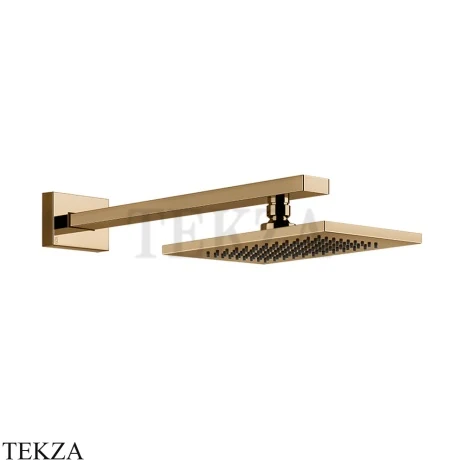 Gessi Rettangolo shower Верхний душ с кронштейном 20148-735, Warm Bronze PVD