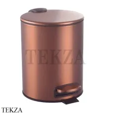 Boheme Uno Ведро для мусора круглое 5л, с педалью Uno 10426-CB, Copper Brushed