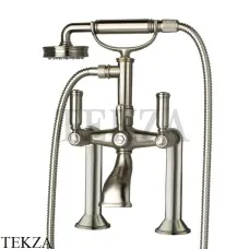 Bossini LIBERTY Смеситель на борт ванны, с гарнитуром Z001106.094, никель Brushed