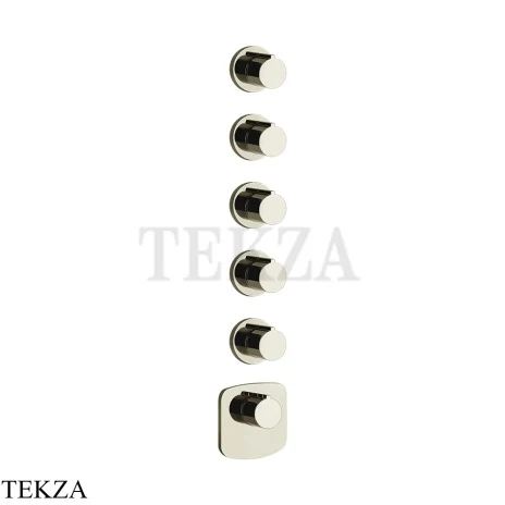 Gessi Ingranaggio-Anello Термостат для душа, 5 потоков, внешняя часть 43240-720, Nickel PVD