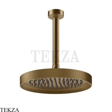 Gessi Incastri RIGATO Верхняя лейка D25 с потолочным кронштейном под размер 63753-791, бронза Deep