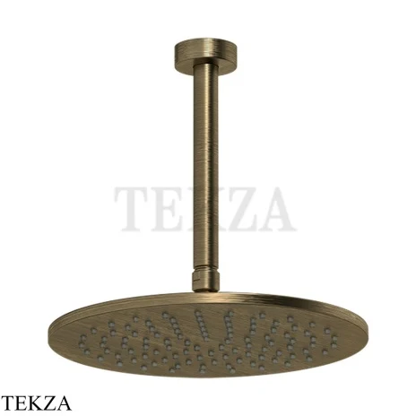 Gessi ANELLO Верхняя лейка с потолочным кронштейном 63352-713, Antique Brass