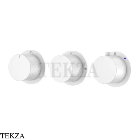 Boheme Stick Diamond Термостат для ванны, 3 потока, 124-T-3-MW.1, белый матовый