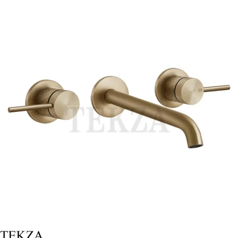 Gessi 316 INTRECCIO Смеситель для раковины, длинный, внешняя часть 54194-726, Warm Steel Brushed PVD