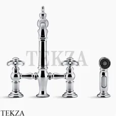 Kohler Artifacts Смеситель для кухни, с отдельным душем K-76519-3M-CP, хром глянец