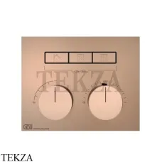 Gessi HI-FI Термостатический смеситель на 3 потока, внешняя часть 63006-030, Copper PVD