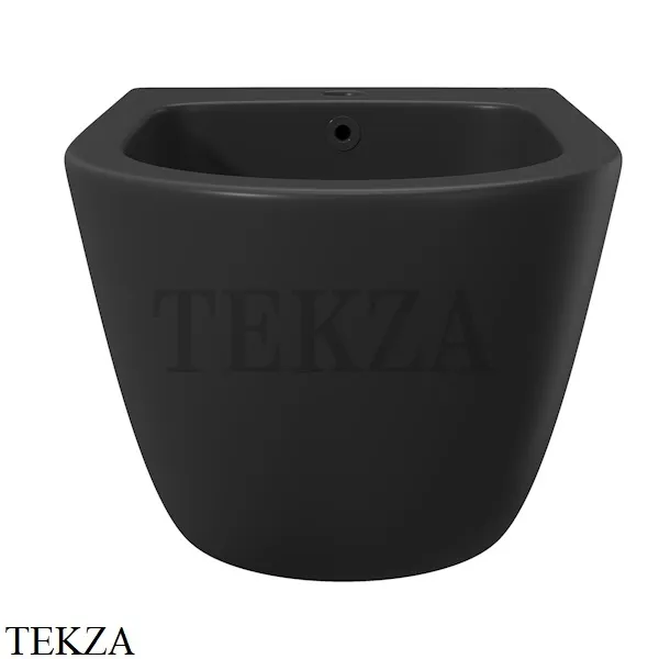 Aqueduto OVO Биде подвесное, 1 отверстие под смеситель OVO0340 Черный матовый