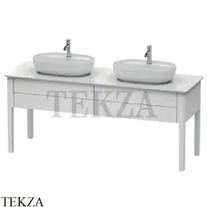 Duravit LUV Тумба напольная под две раковины LU9562B3636, 2 выдвижных ящика, белый матовый