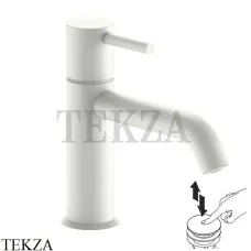 Fantini Nostromo Смеситель для раковины малый, с донным клапаном 5029E804F, белый матовый