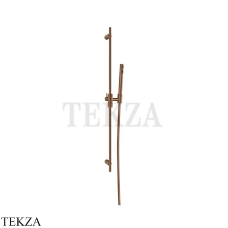 Gessi Habito CESELLO Штанга в комплекте с душевой лейкой и шлангом 70445-708, Copper Brushed PVD