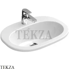 Villeroy & Boch O.NOVO Раковина встраиваемая сверху, с переливом 41615601, белый глянец