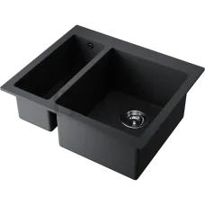Omoikiri Bosen 59-2 Кухонная мойка Tetogranit две чаши 4993149 черный
