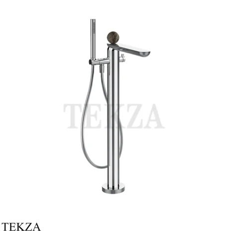Gessi Perle Смеситель для ванны напольный, внешняя часть 74129-031, хром глянец