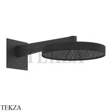 Gessi Inverso RIGATO Верхняя душевая лейка с кронштейном 30 см 63568-299, Matte Black Gessi Inverso RIGATO Верхняя душевая лейка с кронштейном 30 см 63568-299, Matte Black