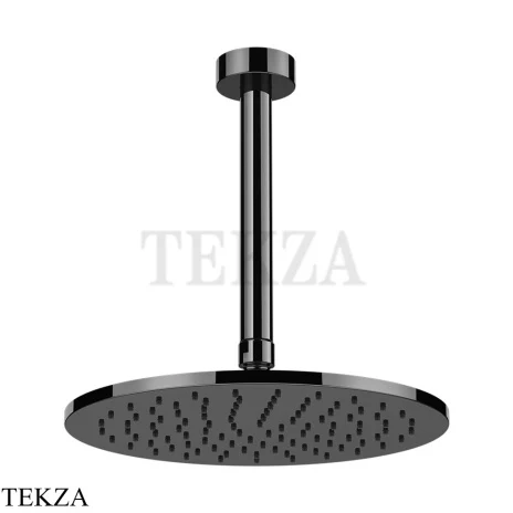 Gessi ANELLO Верхняя лейка с потолочным кронштейном 63352-706, Black Metal PVD