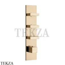 Gessi Rettangolo Wellness Термостат 3 выхода, внешняя часть 43026-735, Warm Bronze