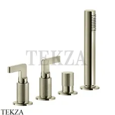 Gessi INCISO Смеситель для ванны, наполнение через слив-перелив 58043-720, Nickel PVD