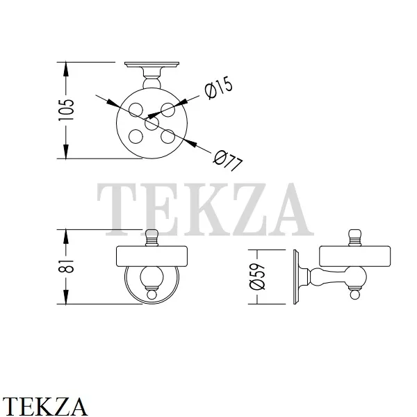 Devon&Devon OLD NAVY Держатель для зубных щеток MIL599CR, хром глянец