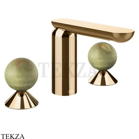 Gessi Perle Смеситель для раковины на 3 отв., без гарнитура 74555-735, бронза глянец